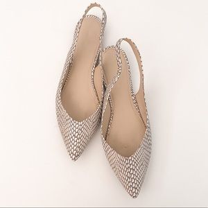 Marc Fisher Snake Print Pointed Toe Flats sz 8